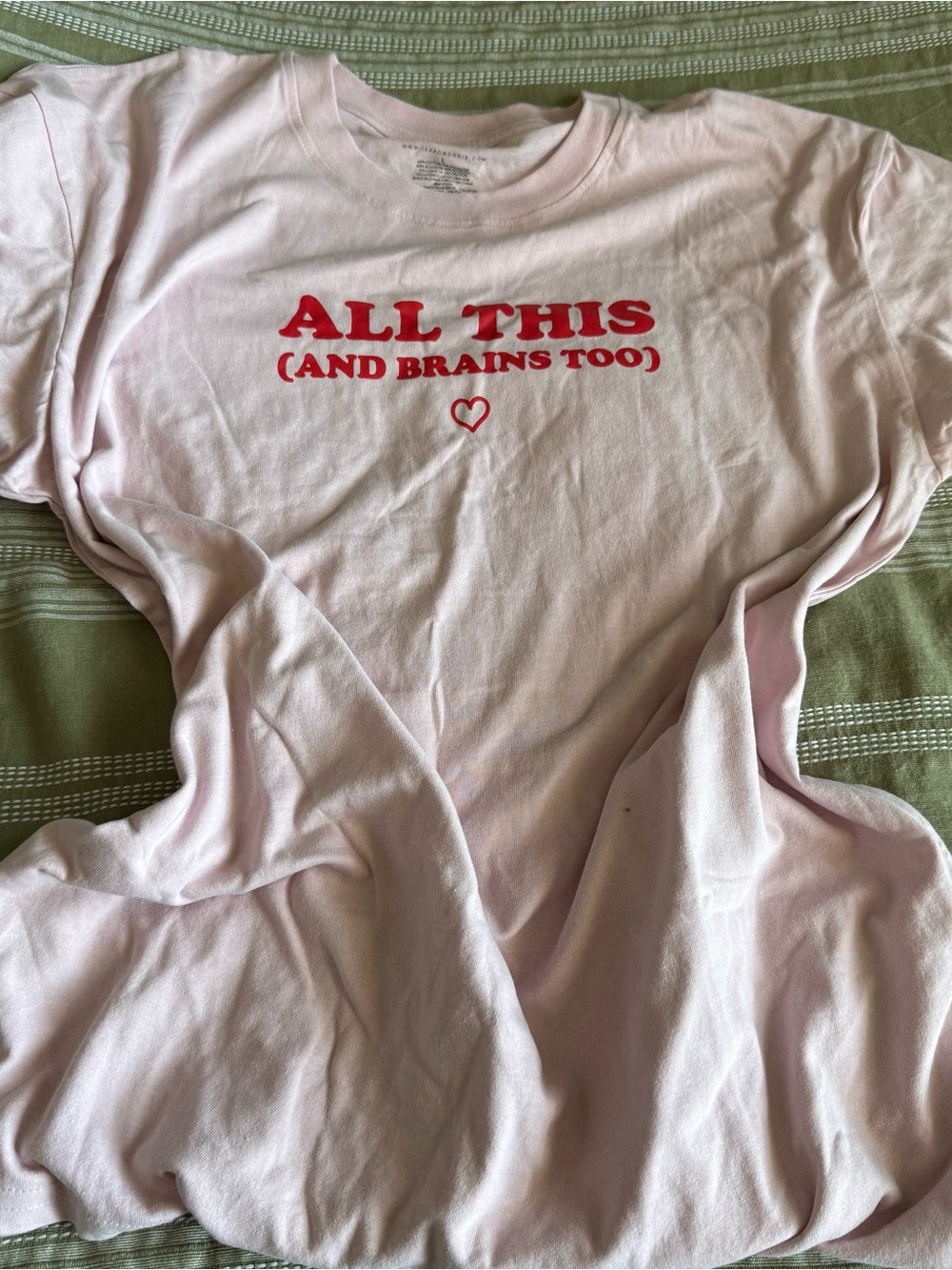 Pink 'All This (And Brains Too)' Graphic Tee